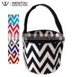 Monogrammed Chevron Polka Dot Easter Trick Or Treat Bag thumbnail-2