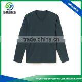 Fashion Design High Quality Long Sleeve V-neck 95 Cotton /5 Elastane T-shirt for Men thumbnail-3