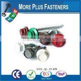 Made in Taiwan Painted Head Hexagon Flange Screw With Bonded Washer Roofing Screw thumbnail-5