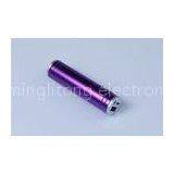 Purple Double USB Portable Power Bank 2000mAh / Iphone Polymer Battery