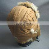 Fashion Winter Man Warm Custom Rabbit Fur Trapper Hat