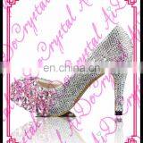 Aidocrystal 2016 Summer New Design Pink Color Beautiful Shoes Sweet Women High Heel Shoes