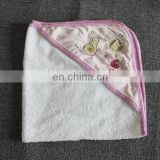 100% Cotton White Terry Towel For Baby And Children Hooded Bath Towel