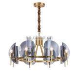 Hot Sale Fashion Home Bedroom Hanging Modern Glass Pendant Light Chandelier thumbnail-1