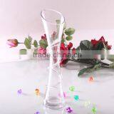 Clear Handmade Mouth Blown Wrapping Dipped Finish Glass Vase thumbnail-1