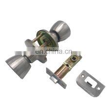 2020 New USA Market Standard 2 Level Iron Security Knob Night Latch Rim Handle Door Lock With 3 Brass Bolt thumbnail-3