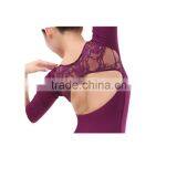 Dansgirl Short Sleeve Sexy Lace Open Back Women Ballet and Gymnastics Leotard thumbnail-6