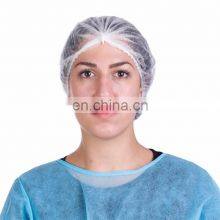Nurse Nonwoven Clip Cap /Hair Net Disposable Head Cover Mob Cap/Pleated Bouffant Cap thumbnail-2