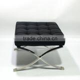 Stainless Steel X Frame Barcelona Ottoman thumbnail-4