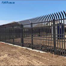 High Quality Outdoor Steel Picket Fence Panel Curved Top Steel Fence thumbnail-3