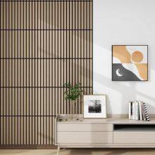 Modern Soundproof Acoustic Wall Panels MDF Wood Slatted 90% Noise Reduction Eco-Friendly SSize 600x600mm thumbnail-1
