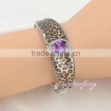 Purple Crystal 18k Gold Plus Size Bangle Jewelry Bangle thumbnail-6