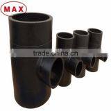 Plastic hot welded pipe fitting for water and gas supply