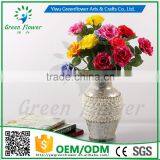 2016 Wholesale MulticolorLuxury Latex PU Artificial Flowers Honey Rose Real Touch Bouquet Wedding Bridal Decor Display Flower thumbnail-5
