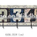 Vintage Wood Wall Plaque Hook for Home Decoration