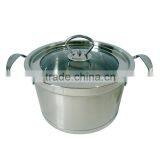 High Quality Stainless Steel Soup Cooking Stock Pots With Glass Lid
