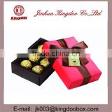 Jinhua Supplier Handmade Rectangular Paper Chocolate Box with Ribbon