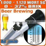 0~32% Sugar Wine Beer Fruit Specific Gravity Homebrew Brix Wort SG Refractometer