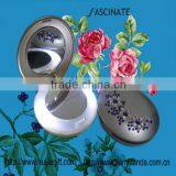 fashion thin compact mirror pocket size jeweled compact mirror