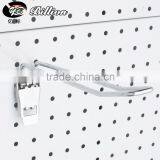 Powder Coated Single Wire Pegboard Display Hook Double Wire Display Hook for Hanging Chrome Finish Hook With Tag