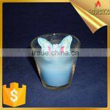 Jar Candle beautiful blue butterfly shaped gift candel art glass candle