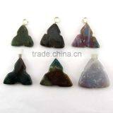 Fancy Jasper 3 Notch Triangle Pendant