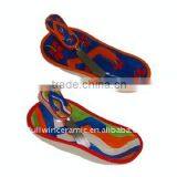 Handpainted Dolomite Slippers Bowl W/spreader