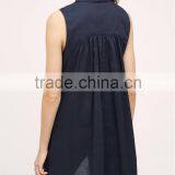 Ladies Fashion New Design Tunic Short Front Long Back Sleeveless Tunic Tops thumbnail-3