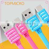 2016 Colorful Noodle Flat Line Speed Charging Type-C to USB 2.0 Data Cable Quality Choice thumbnail-3