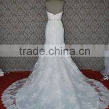 (MY0043) MARRY YOU China Custom Made High Quality Lace Mermaid Bridal Gown With Crystal Rhinestone Belt For Wedding Dress thumbnail-2