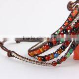 Wholesale Multi-layer Wrap Leather Bracelets & Bangles Fashion POP Jewelry 75cm Free Shipping! thumbnail-3