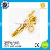 Custom Design Gold Plate Laser Logo Tie Clip thumbnail-4
