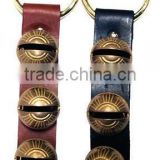 brass bell with real leather strap as door bells, various sizes for your options D1-B01 (A580)