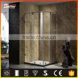 Small Prefabricated Frameless 304SUS Chrome Rectangle Sliding Shower Doors thumbnail-5