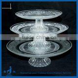 High Quality 3 Layers Candy Glass Plat Set for Weding thumbnail-1