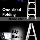 Aluminium One-Sided Folding Big-Back-Leg 4 Step Ladders