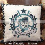Nature Linen Material Custom Printed Cushion Pillow thumbnail-1