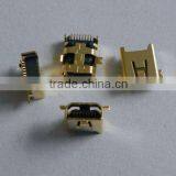8 Pin Female Mini Usb Connector ,gold-plated
