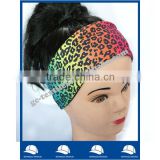 Factory OEM yoga velvet adjustable elastic digital printing headbands