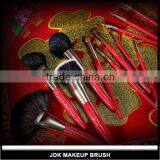 12 Pcs Cosmetic Brush Kit China Wedding Foundation Brush Set Wood Makeup Brushes Red Box thumbnail-4