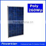 High Efficiency Solar Panel 260Wp Poly Module for Grid Tied System On Grid System thumbnail-1