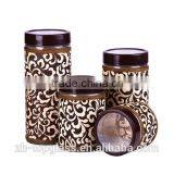 Straw Wrapped Glass Storage Jar With PVC Window Cover thumbnail-1