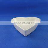 White Ceramic Heart Shaped Bowl thumbnail-3