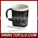 Topjlh Manufacturer New Paintable Ceramic Chalk Coffee Mugs thumbnail-1