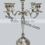 Wedding Silver Candelabra 5 Arm Candelabra / Aluminium Candelabra for Decoration 90 Cms thumbnail-1