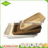 Hand Woven Washable Solid Plastic Food Basket thumbnail-5
