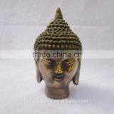 Temple Garden Building Metal Brass Buddha Head Statues thumbnail-4