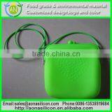 Candy Color Clutch Silicone Shoulder Bag Fluorescence Grid Chain Handbag Hot New thumbnail-1