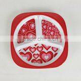 Meneed 3compartments Holiday Used Design Heart Candy Plastic Dipping Dish thumbnail-1