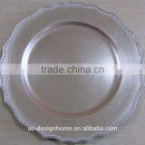 SILVER FOIL PP PLASTIC CHARGER PLATE thumbnail-1
